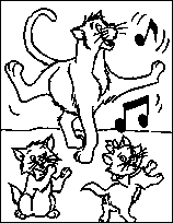 coloriage aristochats qui dansent